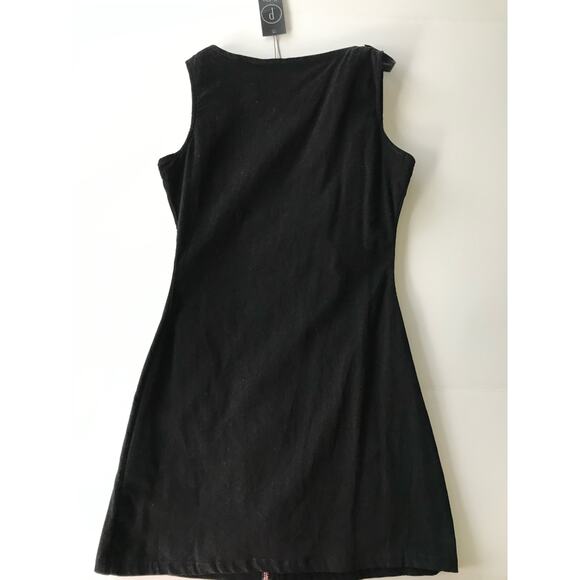 NWT Boohoo Zip Through Pinafore Dress Black Size 4P - Picture 6 of 10